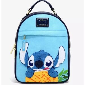 Loungefly Disney Lilo & Stitch Chenille Pineapple Mini Backpack